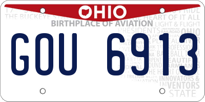 OH license plate GOU6913