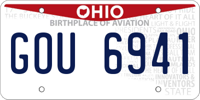 OH license plate GOU6941