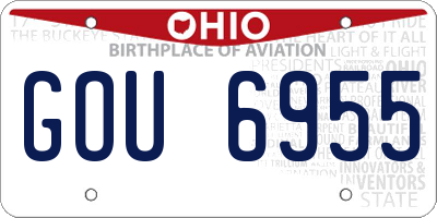OH license plate GOU6955