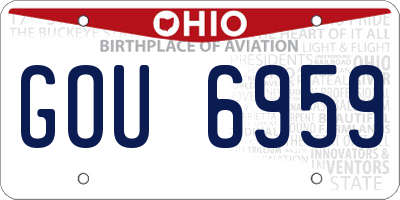 OH license plate GOU6959