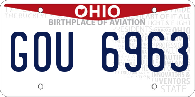 OH license plate GOU6963