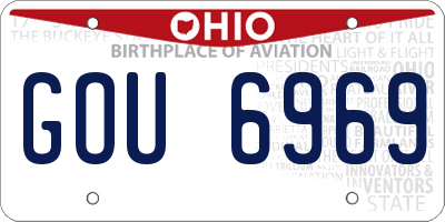 OH license plate GOU6969