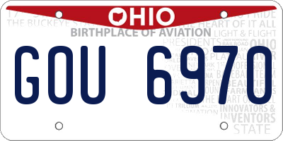 OH license plate GOU6970