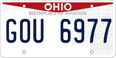 OH license plate GOU6977