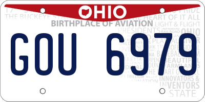 OH license plate GOU6979