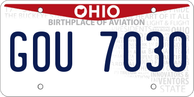 OH license plate GOU7030