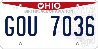 OH license plate GOU7036