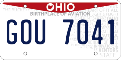 OH license plate GOU7041