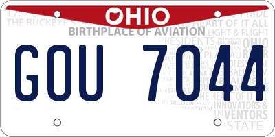 OH license plate GOU7044