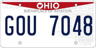 OH license plate GOU7048