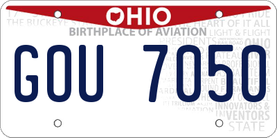 OH license plate GOU7050