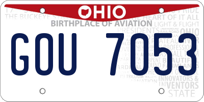 OH license plate GOU7053