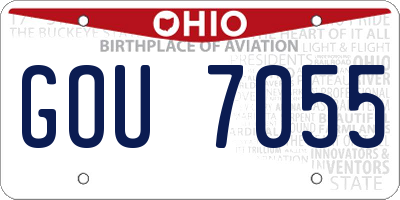 OH license plate GOU7055