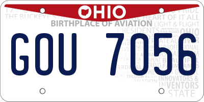 OH license plate GOU7056
