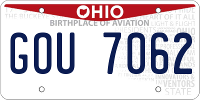 OH license plate GOU7062