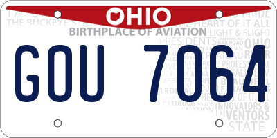 OH license plate GOU7064