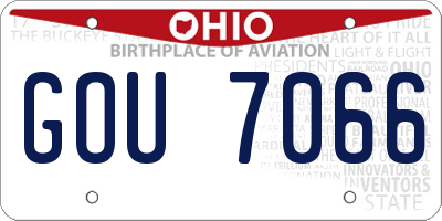 OH license plate GOU7066