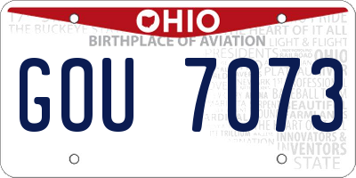 OH license plate GOU7073