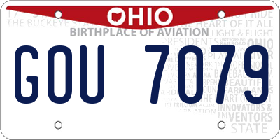 OH license plate GOU7079