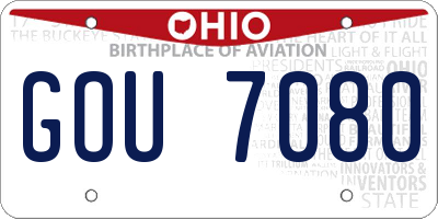 OH license plate GOU7080