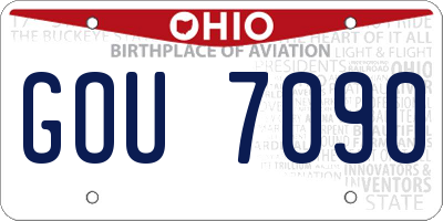 OH license plate GOU7090