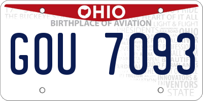 OH license plate GOU7093