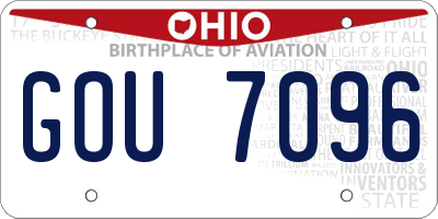OH license plate GOU7096