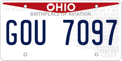 OH license plate GOU7097