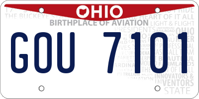 OH license plate GOU7101