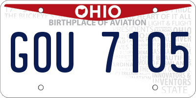 OH license plate GOU7105