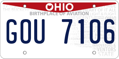OH license plate GOU7106
