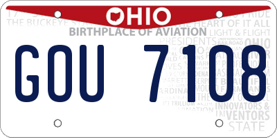 OH license plate GOU7108