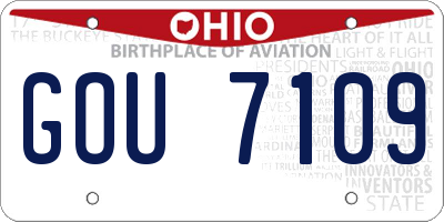 OH license plate GOU7109
