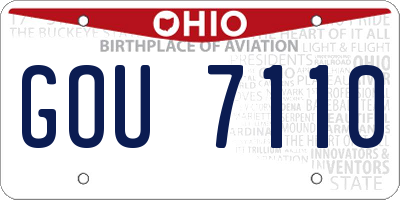 OH license plate GOU7110