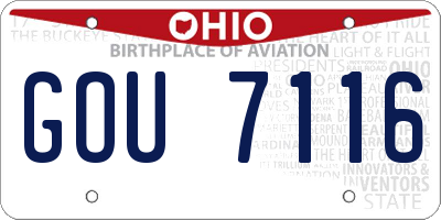 OH license plate GOU7116