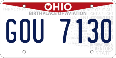 OH license plate GOU7130