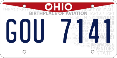 OH license plate GOU7141