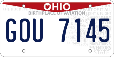 OH license plate GOU7145