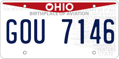 OH license plate GOU7146
