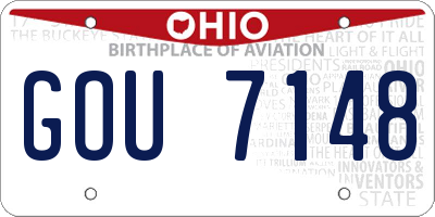 OH license plate GOU7148