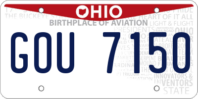 OH license plate GOU7150