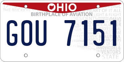 OH license plate GOU7151