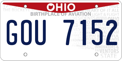 OH license plate GOU7152