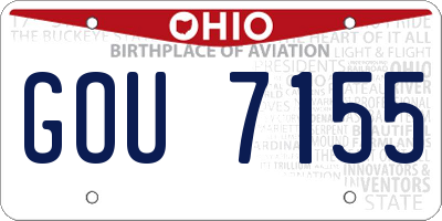 OH license plate GOU7155