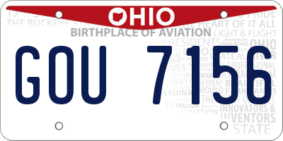 OH license plate GOU7156