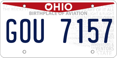 OH license plate GOU7157