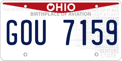 OH license plate GOU7159