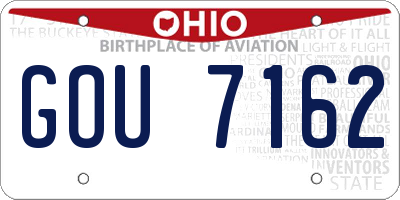 OH license plate GOU7162