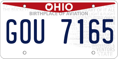 OH license plate GOU7165