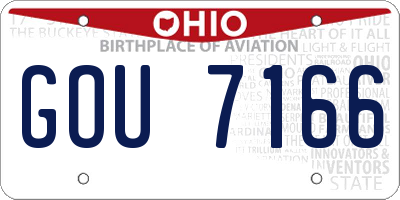 OH license plate GOU7166